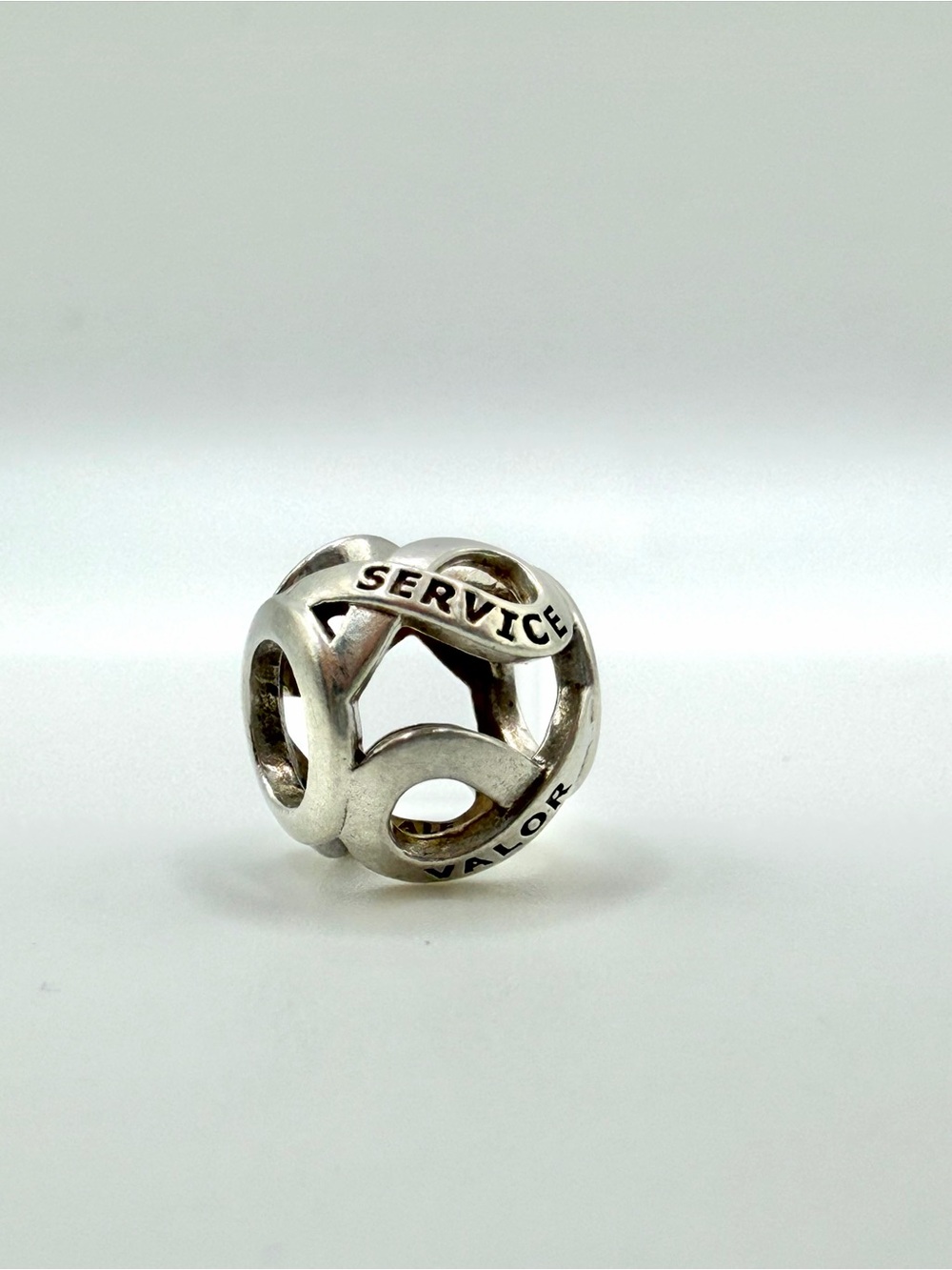 Pandora 791264 Service Sacrifice Valor Honor Sterling Silver Charm Retired C010